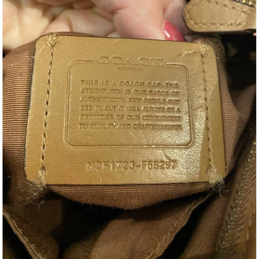 Coach Signature Brown File Crossbody Bag PVC Leather Zip Classic Chic F58297 - Picture 11 of 12